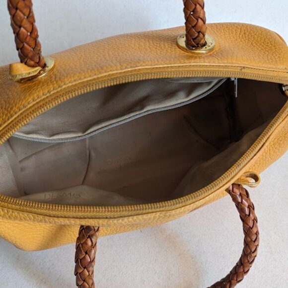 Orange Desmo Italian Leather Handbag - Picture 12 of 14